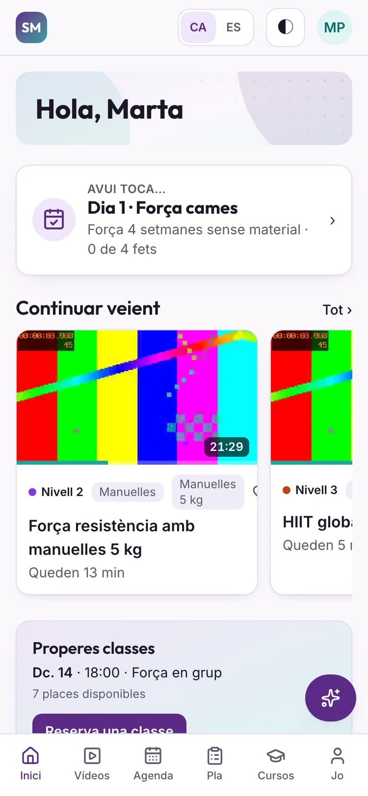 Pantalla d'inici